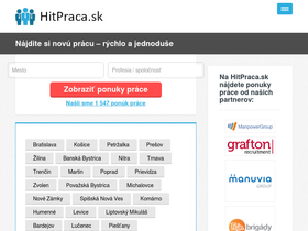 'hitpraca.sk' screenshot