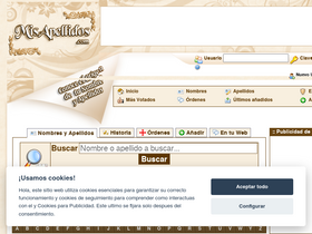 'misapellidos.com' screenshot