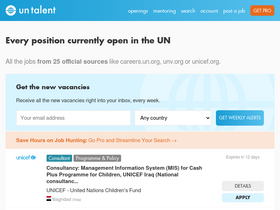 'untalent.org' screenshot