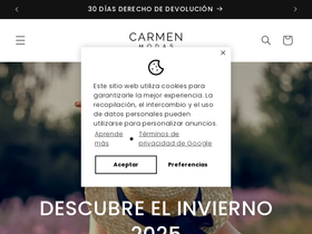 Carmenmodas website screenshot