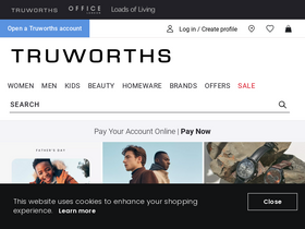 'truworths.co.za' screenshot