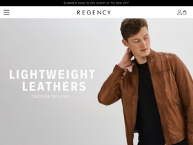 regencyleathers.com homepage screenshot