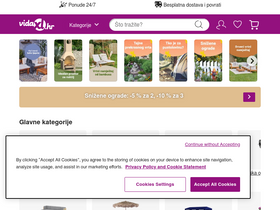 'vidaxl.hr' screenshot