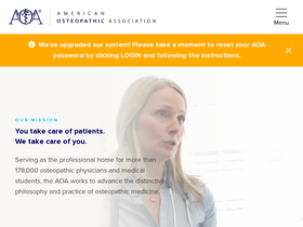 'osteopathic.org' screenshot