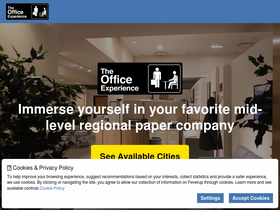 'theofficeexperience.com' screenshot