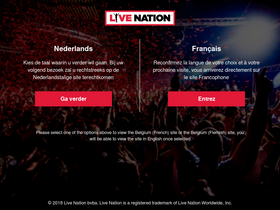 'livenation.be' screenshot