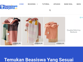 'beasiswasarjana.com' screenshot