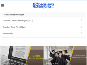 'beasiswasarjana.com' screenshot