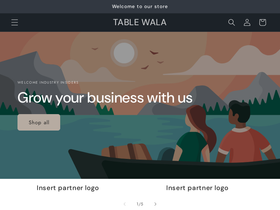 tablewala.com homepage screenshot