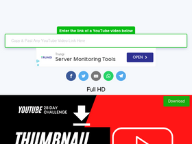 'youtubethumbnaildownloader.com' screenshot