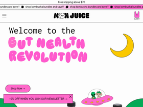 moonjuicekombucha.com homepage screenshot