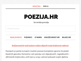 'poezija.hr' screenshot