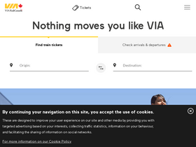 'viarail.ca' screenshot
