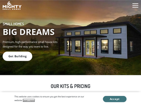 'mightysmallhomes.com' screenshot