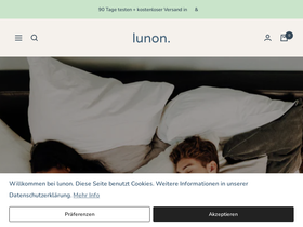 lunon-sleep.com homepage screenshot
