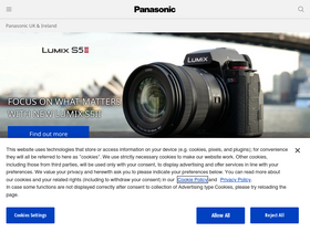 'panasonic.co.uk' screenshot