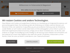 'foliencenter24.com' screenshot