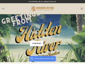 hiddenriverroasters.com homepage screenshot