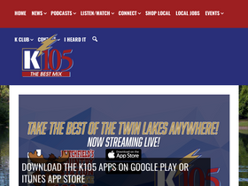 'k105.com' screenshot