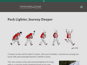 'minimalist.travel' screenshot
