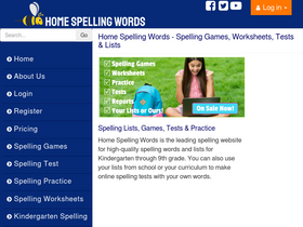 'homespellingwords.com' screenshot