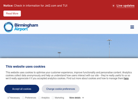 'birminghamairport.co.uk' screenshot