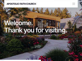 'apostolicfaith.org' screenshot