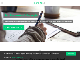 'korektor.sk' screenshot