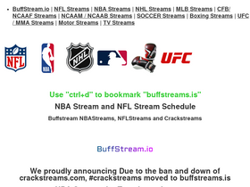 'buffstreams.is' screenshot