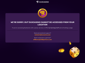 'duxcasino.com' screenshot