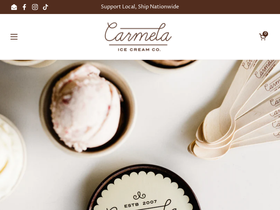 carmelaicecream.com homepage screenshot