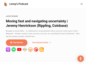 'lennyspodcast.com' screenshot