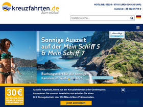 'kreuzfahrten.de' screenshot