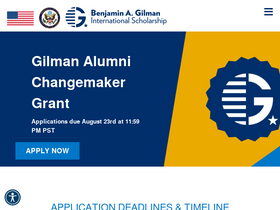 'gilmanscholarship.org' screenshot