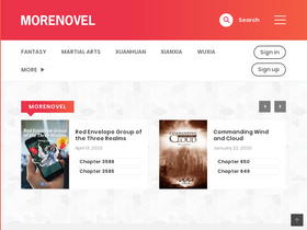 'morenovel.net' screenshot