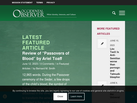 'theoccidentalobserver.net' screenshot