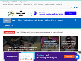 'myzimbabwe.co.zw' screenshot