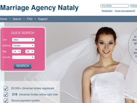 'marriageagency-nataly.net' screenshot