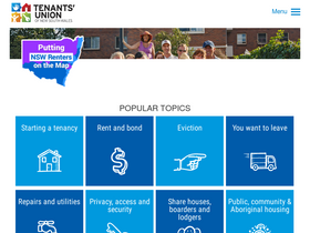 'tenants.org.au' screenshot