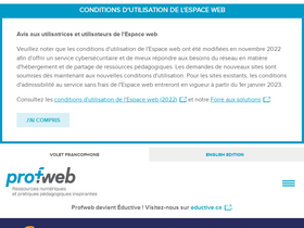 'profweb.ca' screenshot