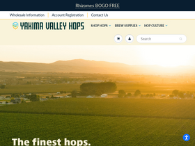 'yakimavalleyhops.com' screenshot