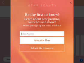 'athrbeauty.com' screenshot