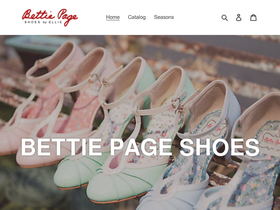 shopbettiepageshoes.com homepage screenshot