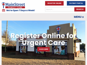 'mainstreetfamilycare.com' screenshot