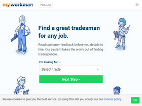 'myworkman.co.uk' screenshot