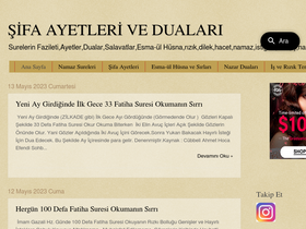 'sifaayetleridualari.blogspot.com' screenshot