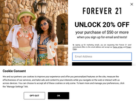 'forever21.com' screenshot