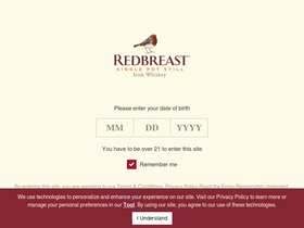 'redbreastwhiskey.com' screenshot