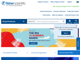 'fishersci.se' screenshot