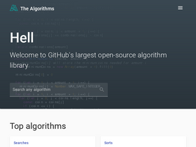 'the-algorithms.com' screenshot